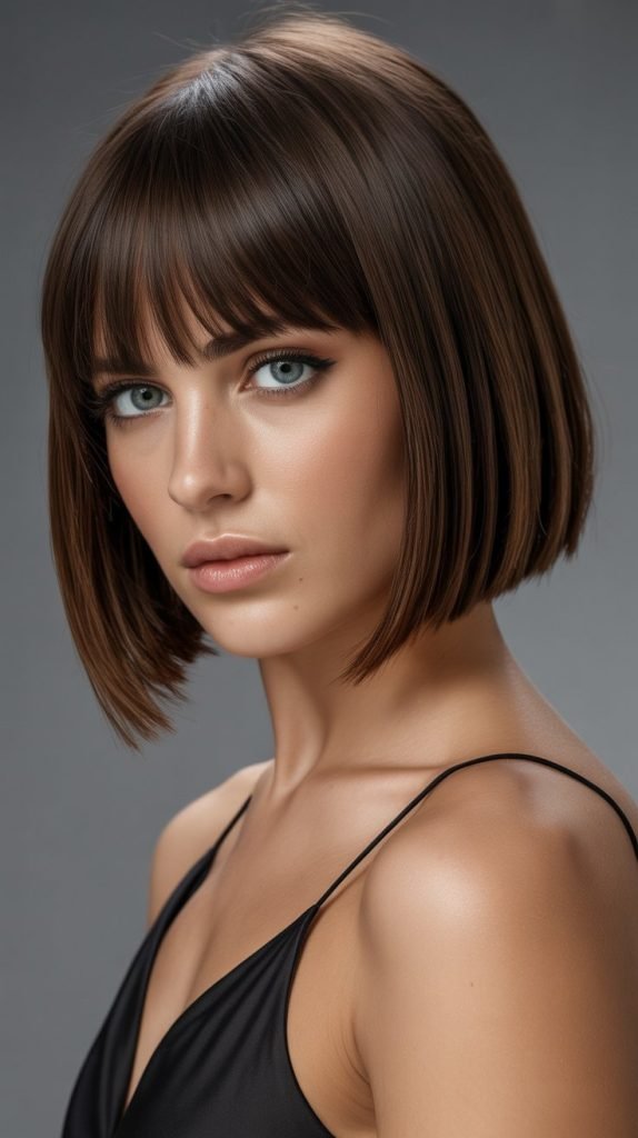 Sleek Bob with Razor-Cut Bangs