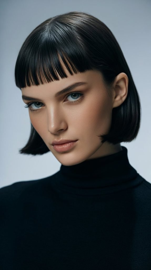 Sleek Bob with Baby Bangs