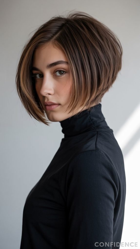 6. Inverted Feathered Bob for Volume and Drama
