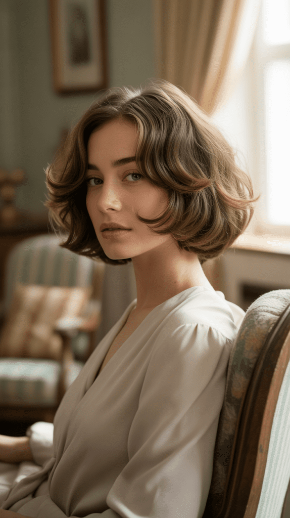  Feathered Jaw-Length Bob