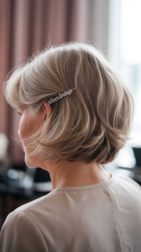 . Feathered Bob Back View