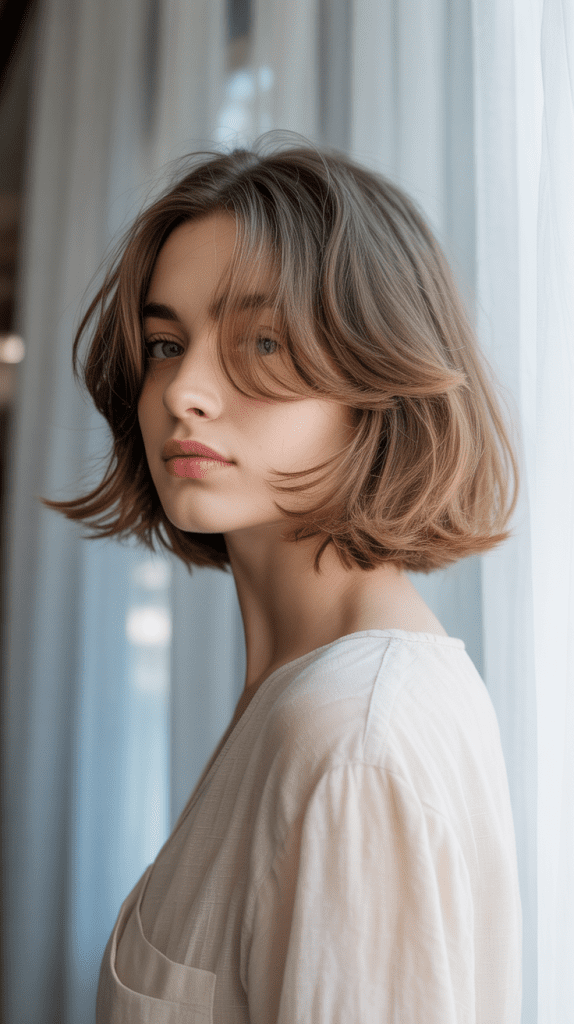  Wispy Layered French Bob