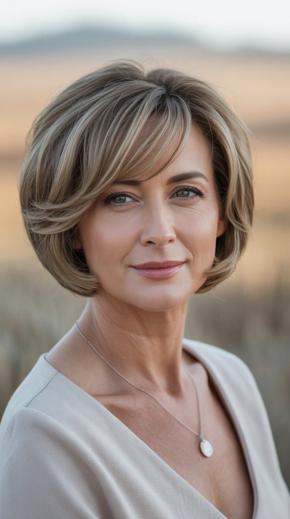 Feathered Bob with Side Bangs