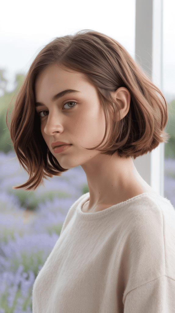 Romantic Soft Bob with Subtle Undercut Accent