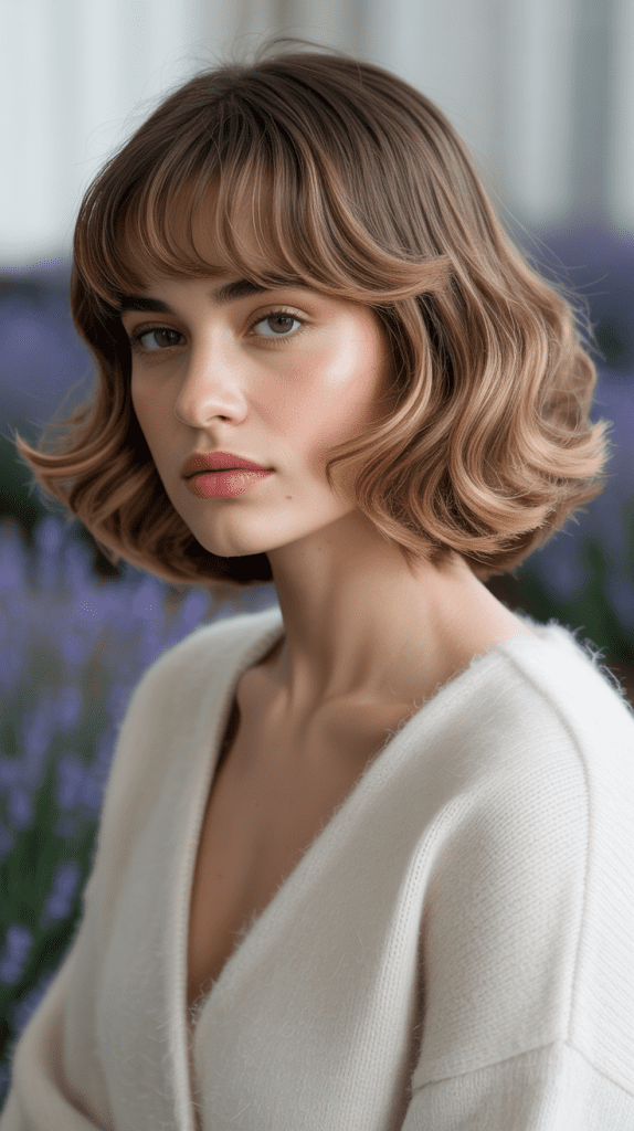 French Bob with Layered Fringe