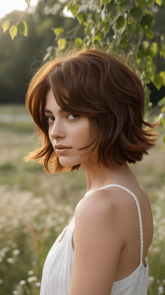 Textured Jaw-Length Bob with Choppy Layers