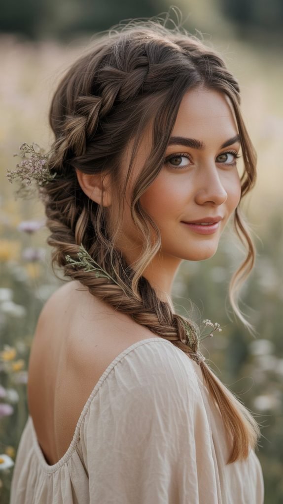  Boho Braided Updo
