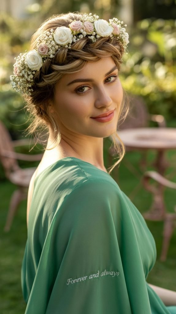  Layered Crown Twist with Floral Details