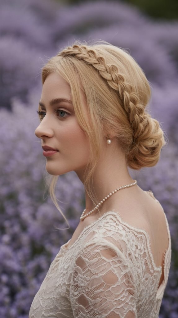 4. Braided Headband Updo