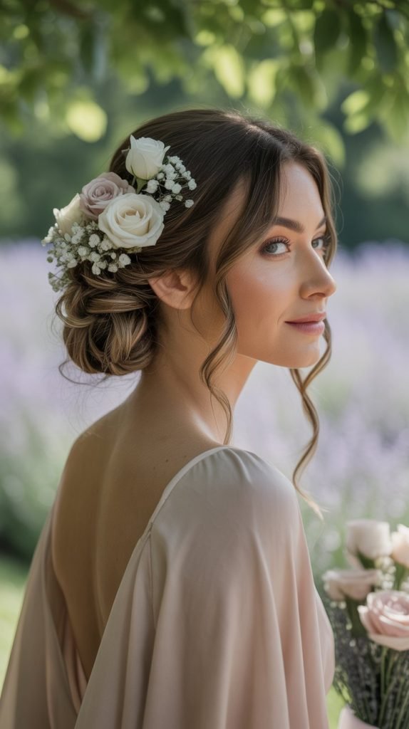  Cascading Twist with Floral Accents