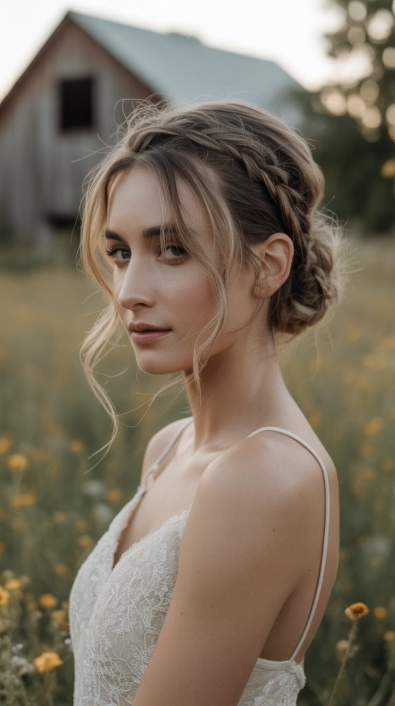 27. Side-Swept Rope Twist Updo