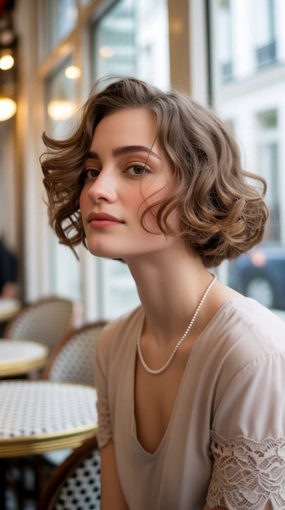  Romantic Chin Bob with Soft Curls