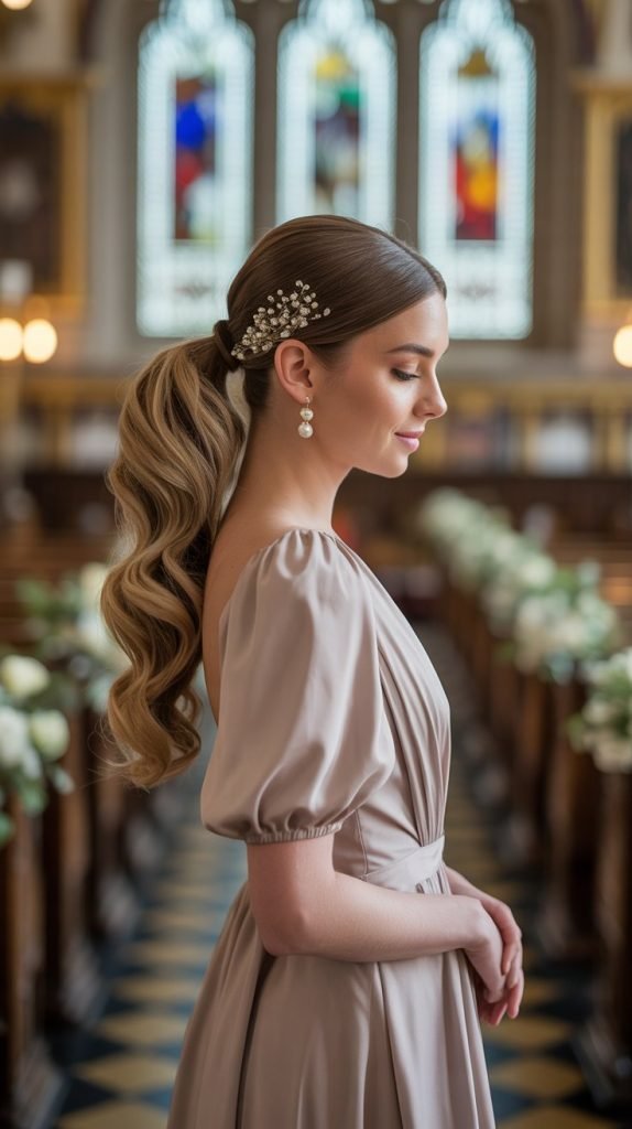 Pinned Back Ponytail with Volume