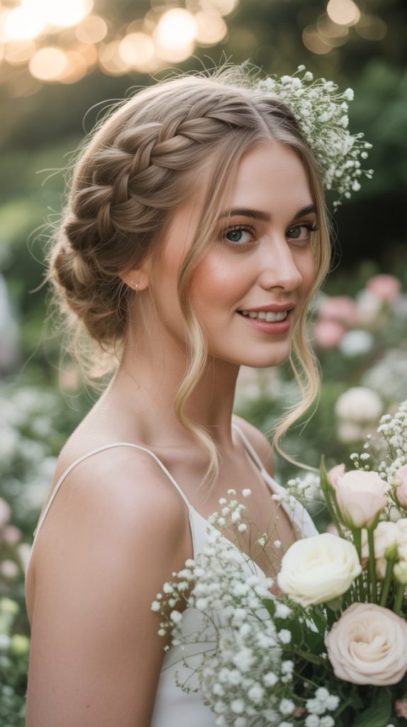 Waterfall Braid into Chignon