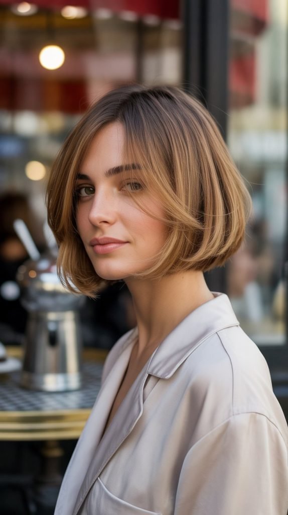 Soft French Bob with Feathered Ends