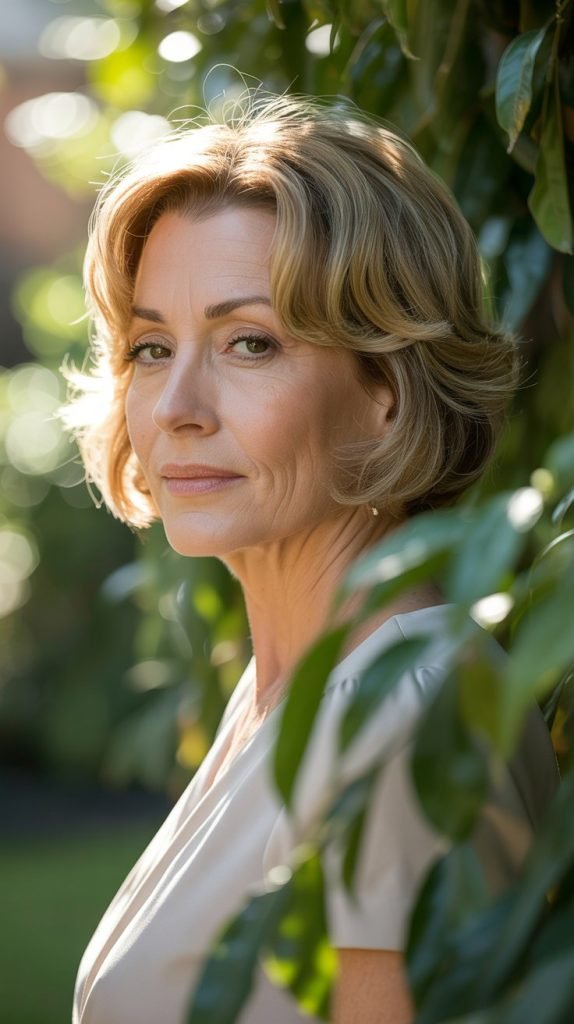 Feathered Bob with Face-Framing Highlights