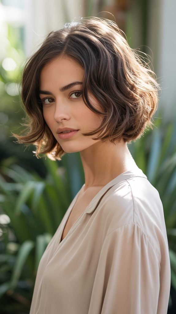 22. Feathered Bob with Wispy Layers