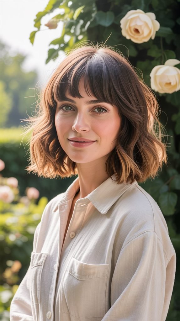 Feathered Bangs with Loose Waves