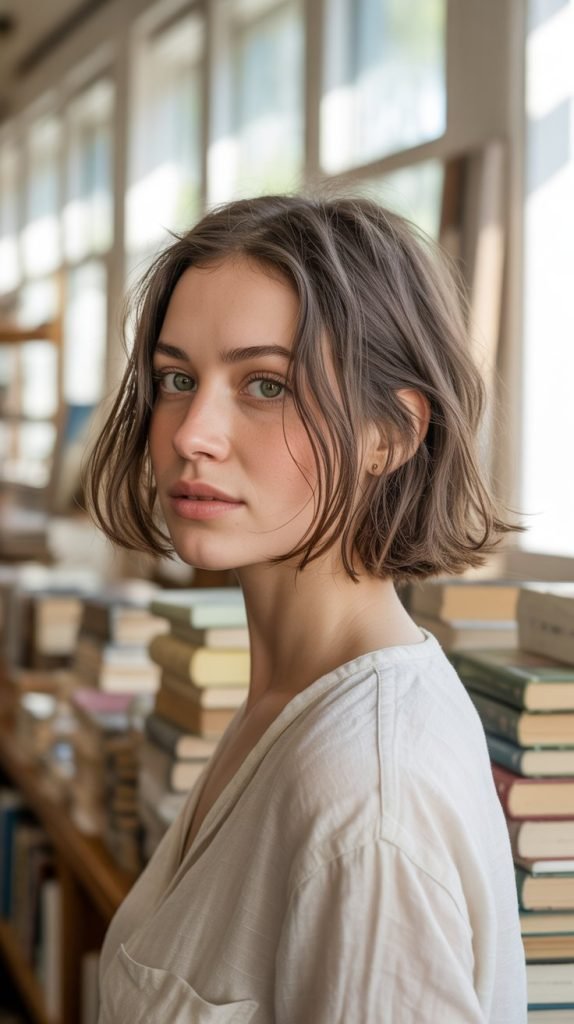 Chin-Length Tousled Bob