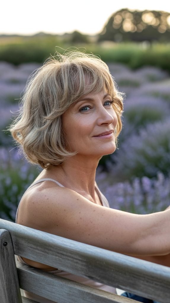 Choppy Feathered Bob with Volume