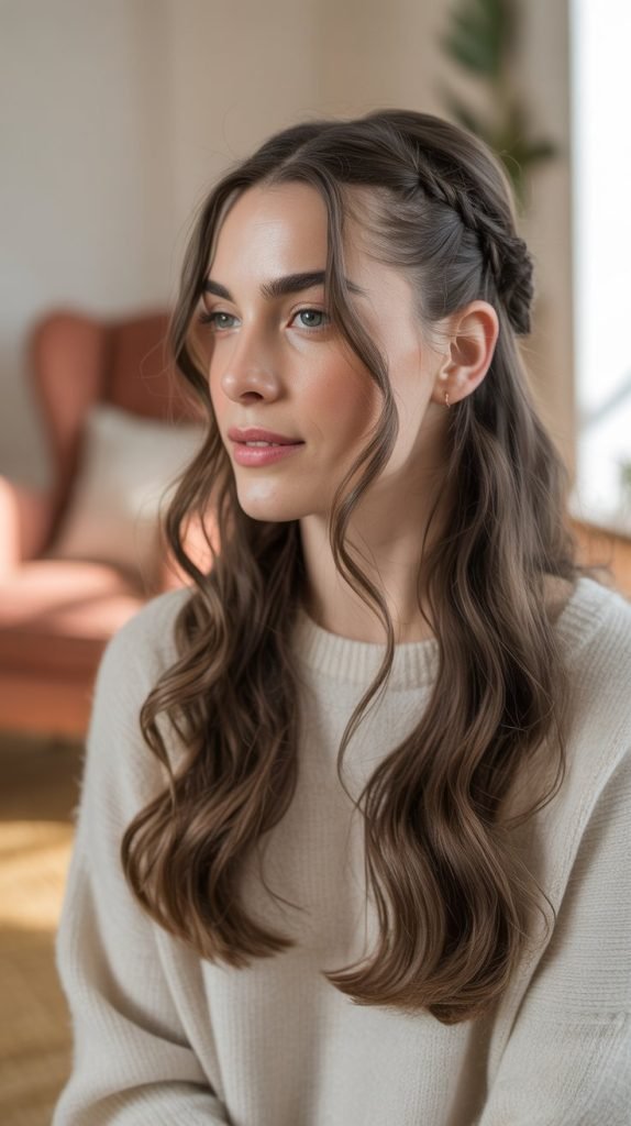 Half-Up Half-Down with Twist