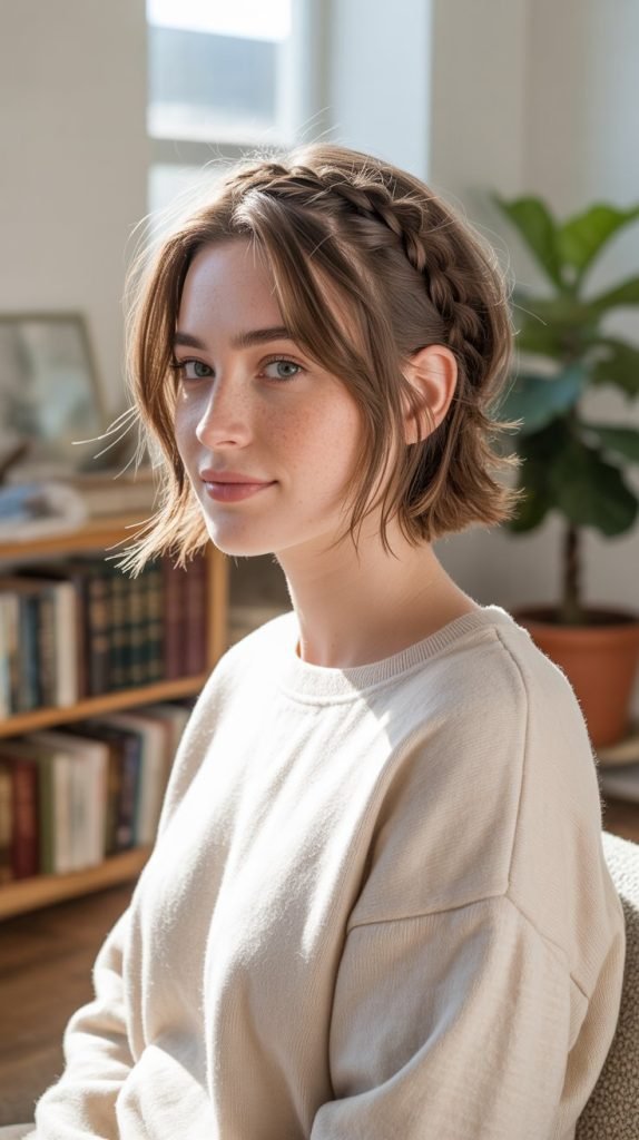 Messy French Braid Bob