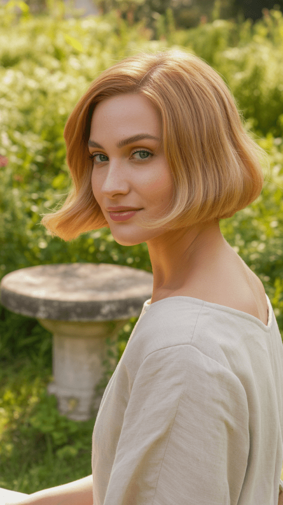  Honey Blonde French Bob