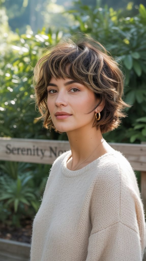 Textured Choppy Ear-Length Bob