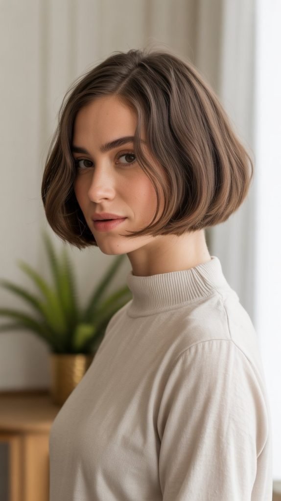 Curved French Bob with Soft Angles