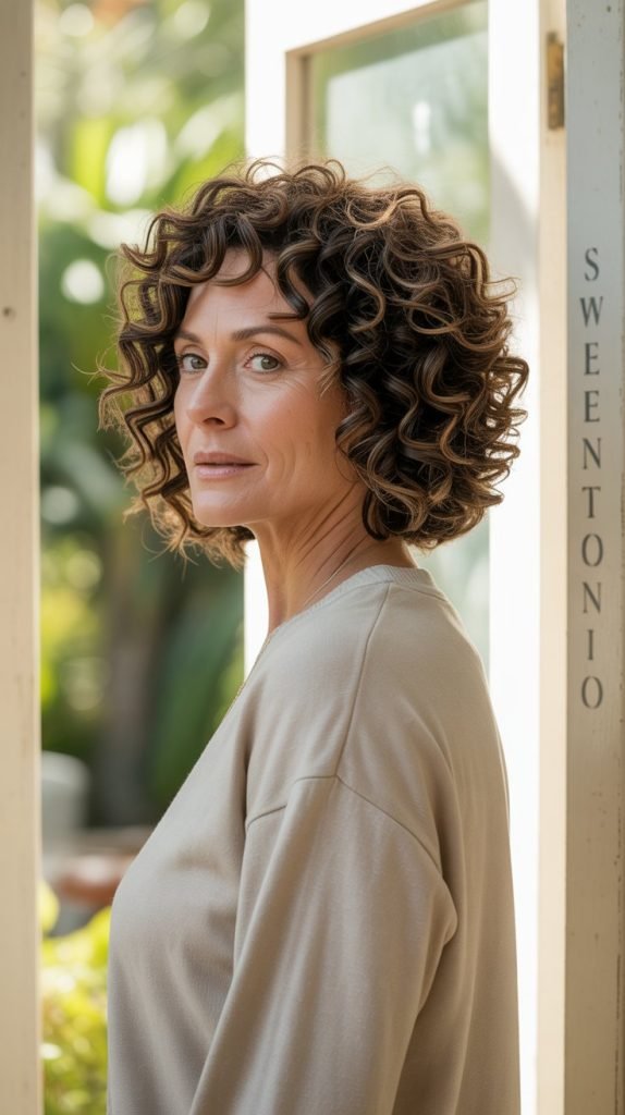 Curly Bob with Defined Spirals