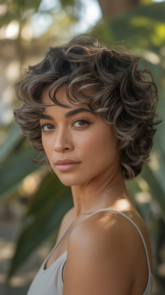  Curly Razor Cut with Soft Layers