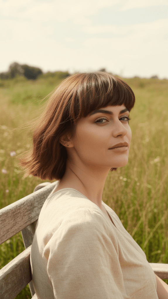 Casual Shag Bob with Effortless Fringe