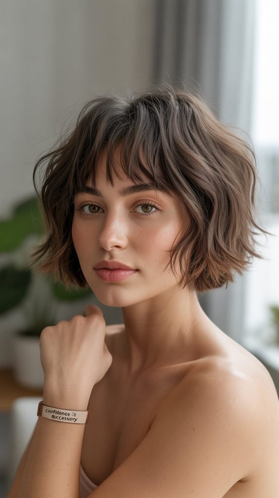 Messy Bob with Textured Bangs