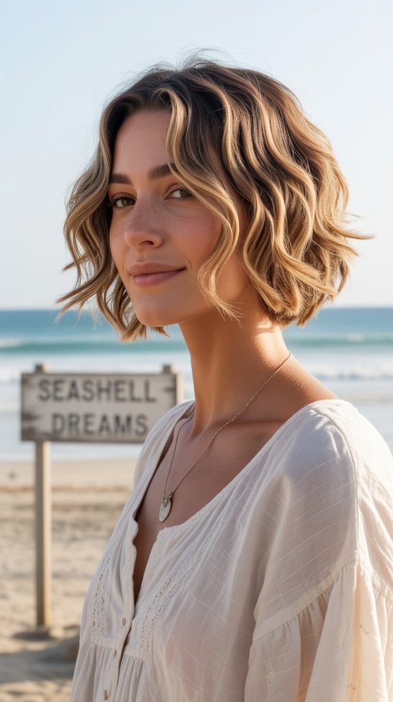 Wavy Textured Bob Style