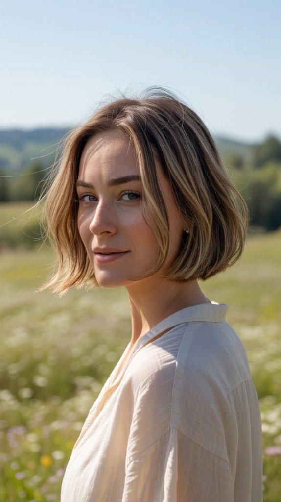 Ear-Length Bob with Subtle Highlights