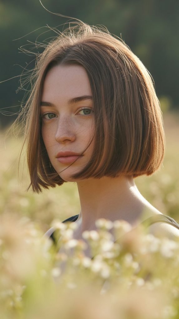 Rounded Chin-Length Bob