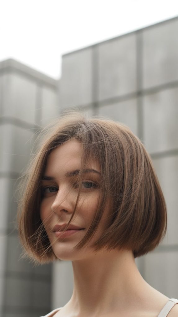 Feathered Angled Bob