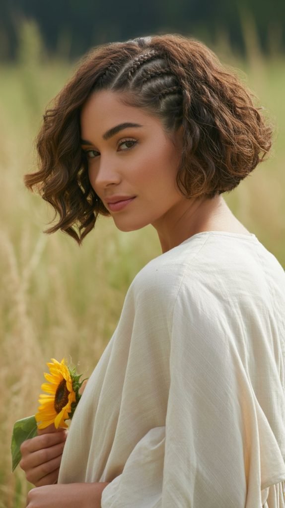  Textured French Braid Bob