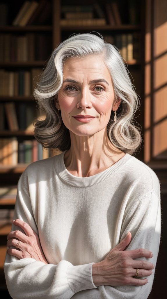 7. Long Hair with Curtain Bangs