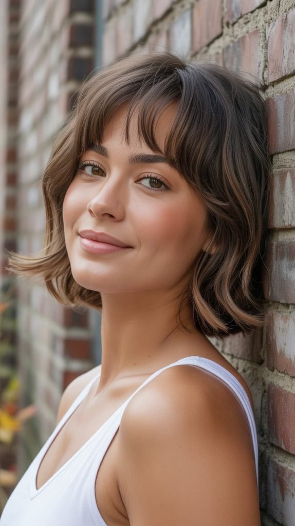 Shaggy Bob with Textured Bangs