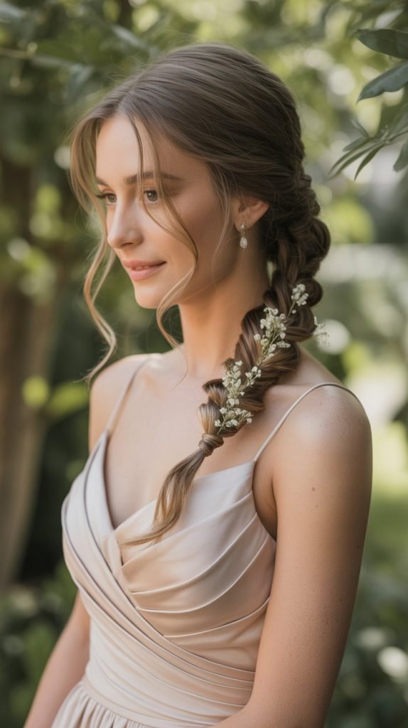 11. Waterfall Braid into Chignon