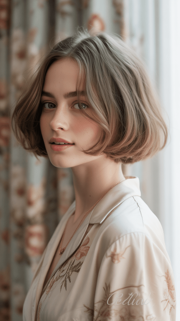 Feathered Ear-Length Bob