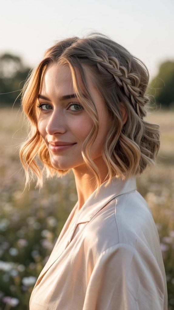 Waterfall French Braid Bob