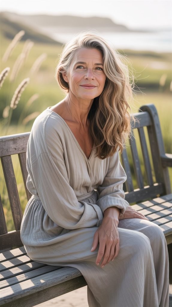 27. Long Hair with Relaxed Beach Texture