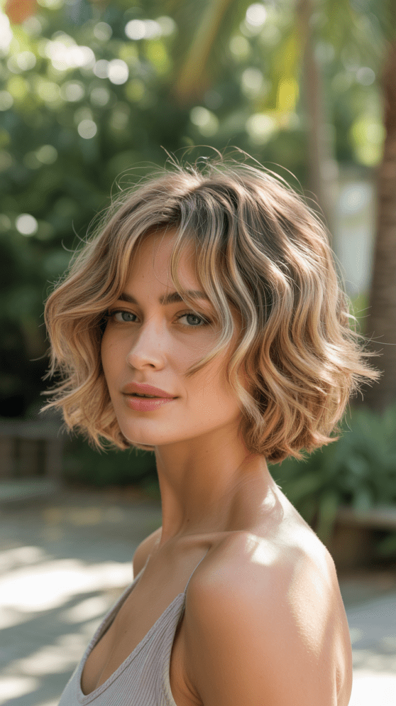 Wavy Shaggy French Bob