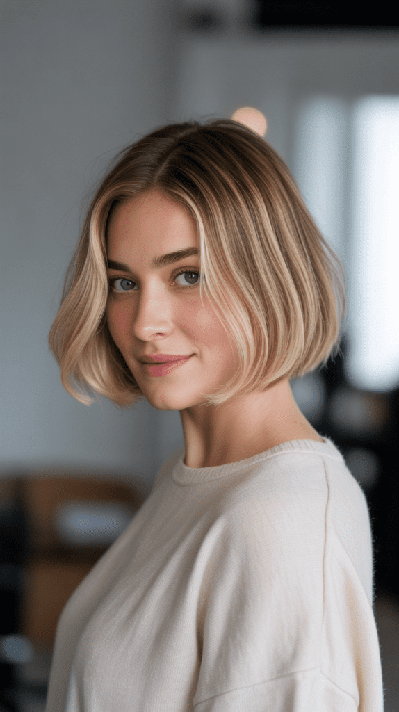 Ear-Length Bob with Subtle Highlights