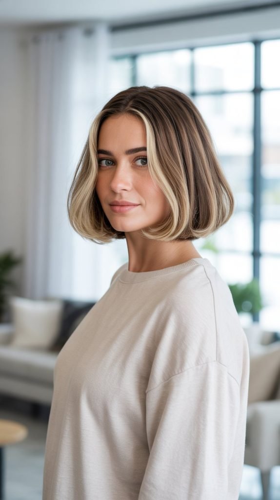 Ear-Length Bob with Highlights