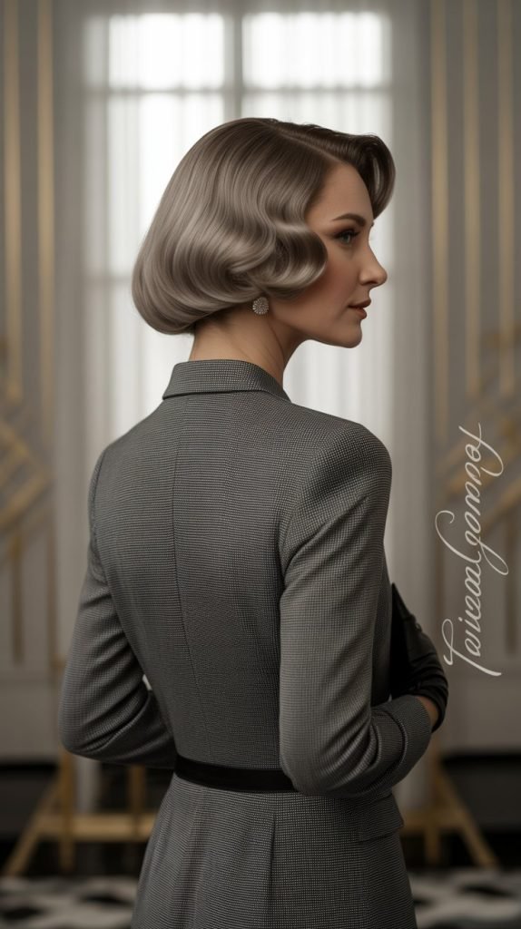 Vintage-Inspired Bob with Retro Flair