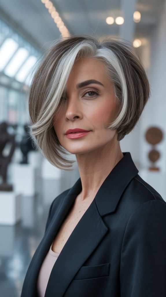 Asymmetrical Bob with Longer Front