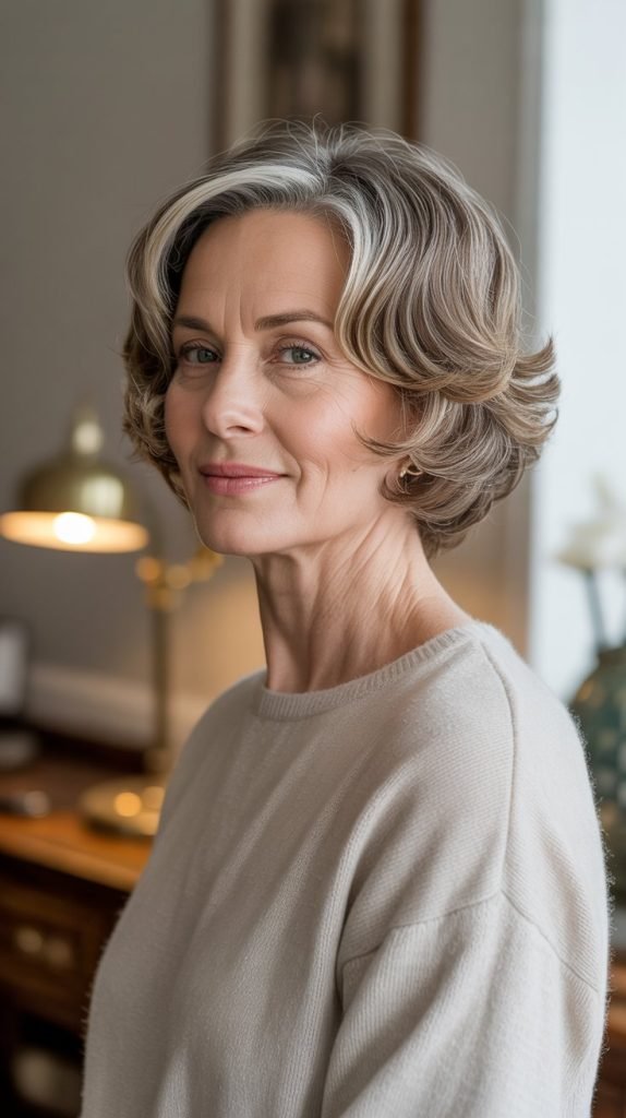  Feathered Bob with Curved Layers